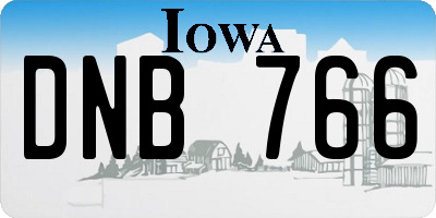 IA license plate DNB766