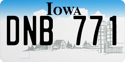 IA license plate DNB771