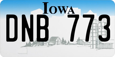 IA license plate DNB773