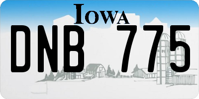 IA license plate DNB775
