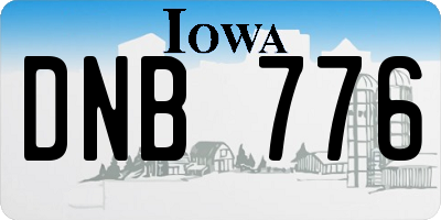 IA license plate DNB776