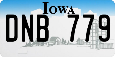 IA license plate DNB779