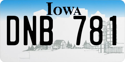 IA license plate DNB781