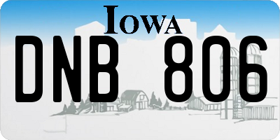 IA license plate DNB806