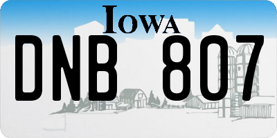 IA license plate DNB807