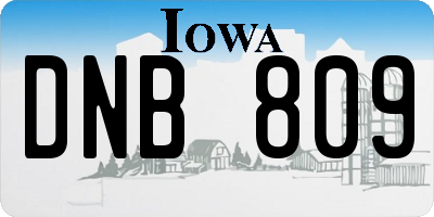 IA license plate DNB809