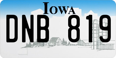 IA license plate DNB819