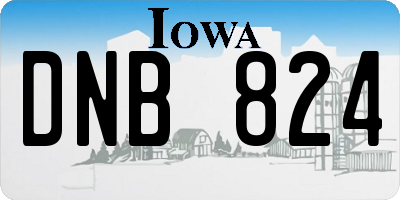 IA license plate DNB824