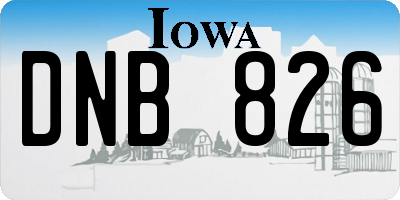 IA license plate DNB826