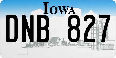 IA license plate DNB827