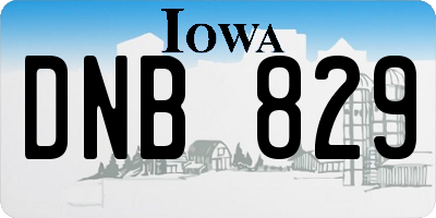 IA license plate DNB829