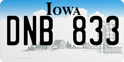IA license plate DNB833