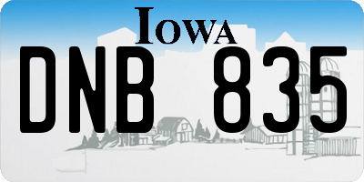 IA license plate DNB835