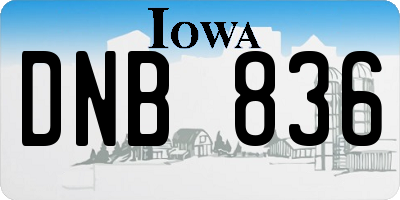 IA license plate DNB836
