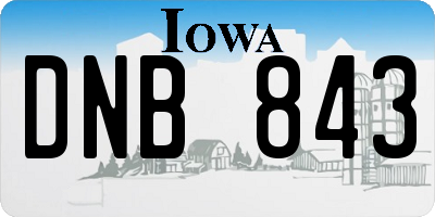 IA license plate DNB843