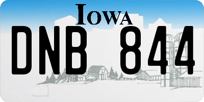 IA license plate DNB844