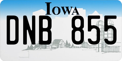 IA license plate DNB855