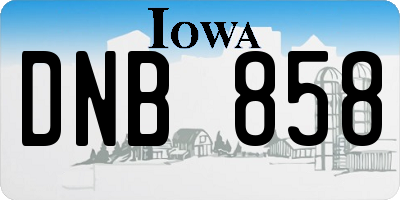 IA license plate DNB858