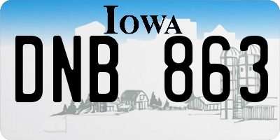 IA license plate DNB863
