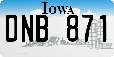 IA license plate DNB871
