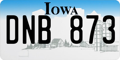 IA license plate DNB873