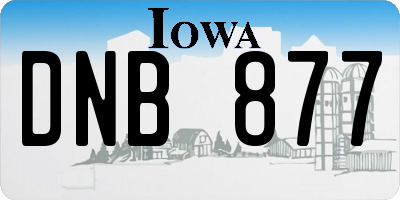 IA license plate DNB877