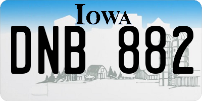 IA license plate DNB882