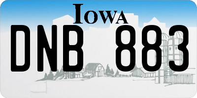 IA license plate DNB883