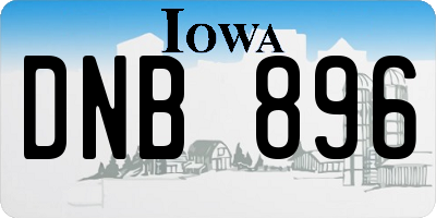 IA license plate DNB896