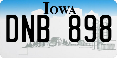 IA license plate DNB898