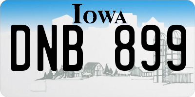 IA license plate DNB899