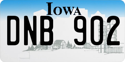 IA license plate DNB902