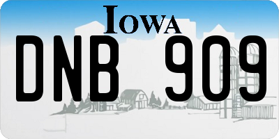 IA license plate DNB909