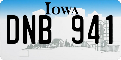 IA license plate DNB941
