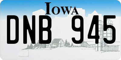 IA license plate DNB945