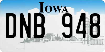 IA license plate DNB948