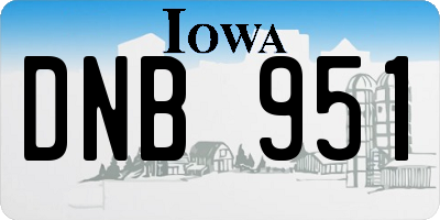 IA license plate DNB951