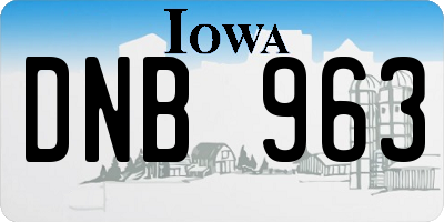 IA license plate DNB963