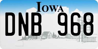 IA license plate DNB968