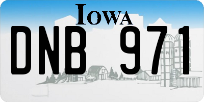 IA license plate DNB971