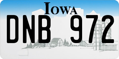IA license plate DNB972