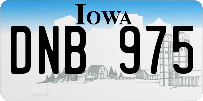IA license plate DNB975