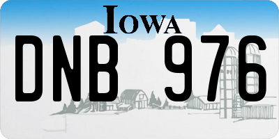 IA license plate DNB976