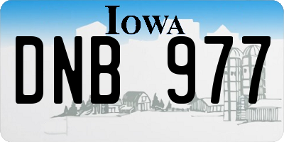 IA license plate DNB977