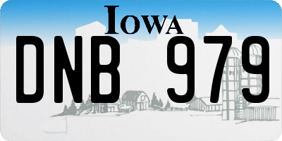 IA license plate DNB979