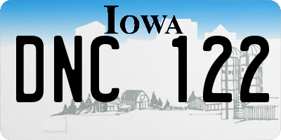 IA license plate DNC122