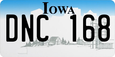 IA license plate DNC168