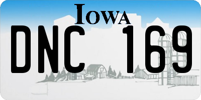 IA license plate DNC169