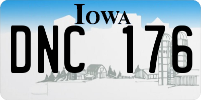IA license plate DNC176