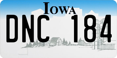 IA license plate DNC184